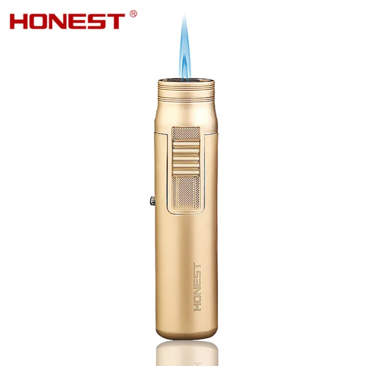

Thunder Metal Jet Butane Torch Turbo Cigar Lighter 1300 C Inflatble Gas Cigarette Lighter Fix Fire Tobacco Metal lighter LFB699