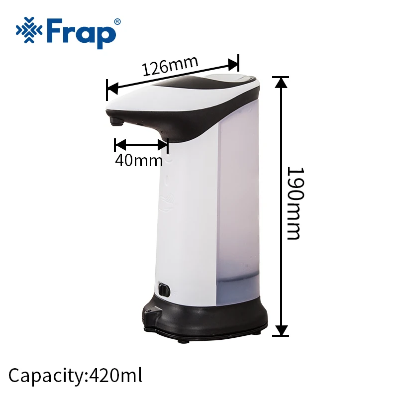 Günstig FRAP Automatische Flüssigkeit Seife Dispenser 420 ML Smart Sensor Seife Dispensador Touchless Seife Dispenser für Küche Bad Y35031