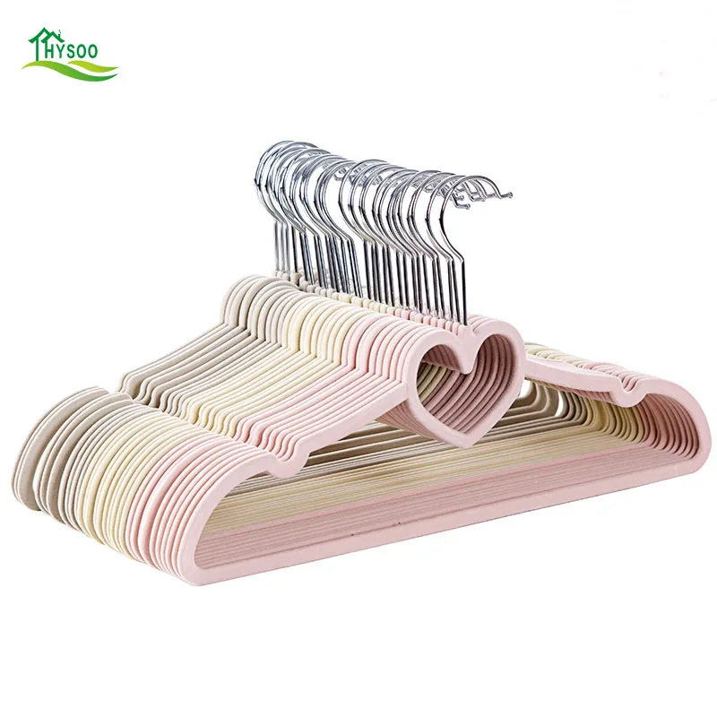 

Flocking anti - slip hanger clothes hanging hanger 5 home - made multi - functional drying rack