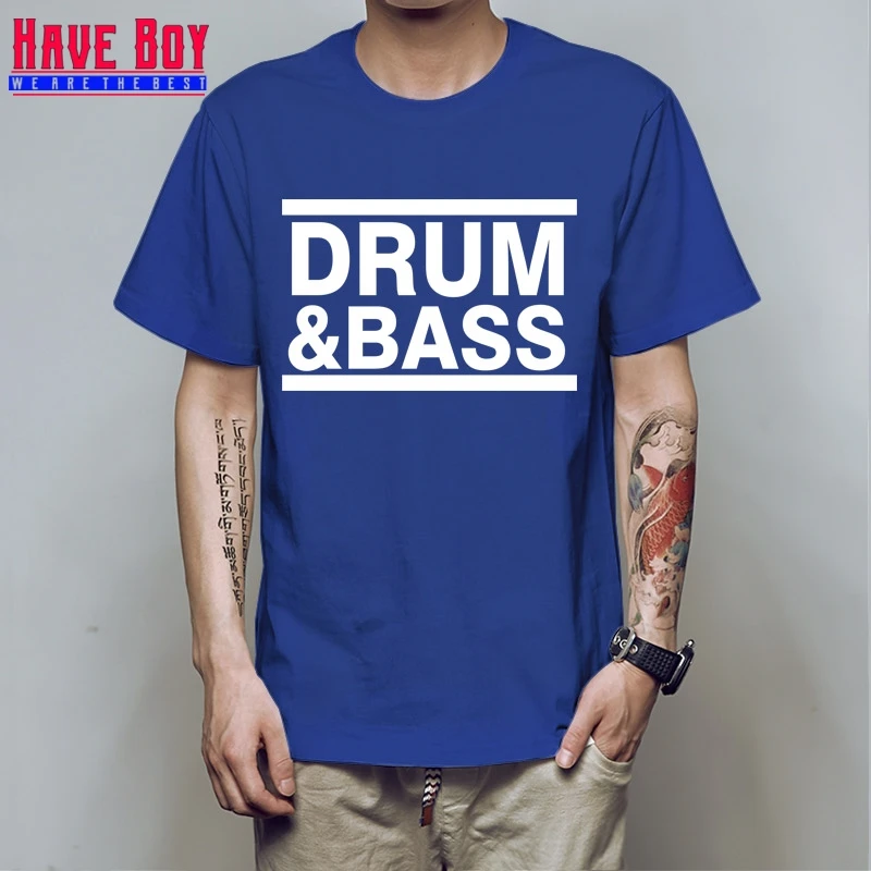 HAVE BOY Music DRUM N BASS DNB RUN DMC Мужская футболка с надписью хип хоп футболки мужские