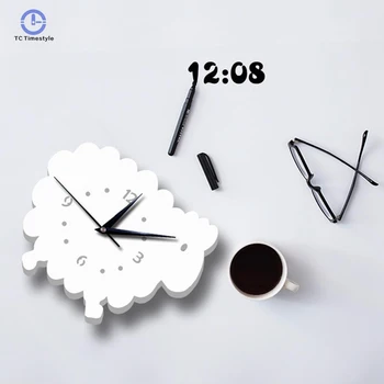 

Nordic Clock Mute Sheep Children Room Wall Clock Bedroom Background Home Decoration Accessories Modern Wall Wathes