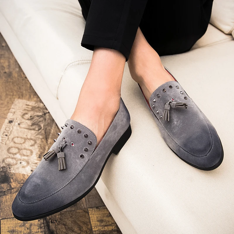 spiked tassel genuine leather men shoes luxury brand rivet designer 2018 male footwear formal dress studded oxford shoes for men (20)