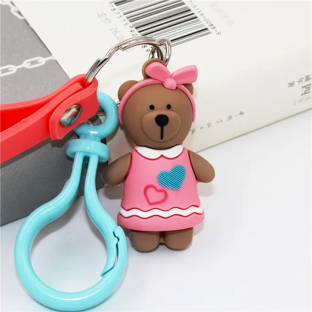 Buy Cartoon Anime Keychain Cute Bear Keyring for Car