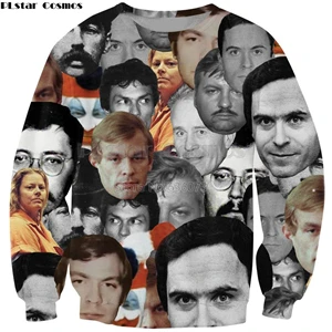 YX GIRL модный мужской свитер с круглым вырезом с 3d принтом серийных убийц мужской/женский Повседневный пуловер Прямая поставка - Цвет: color as the picture