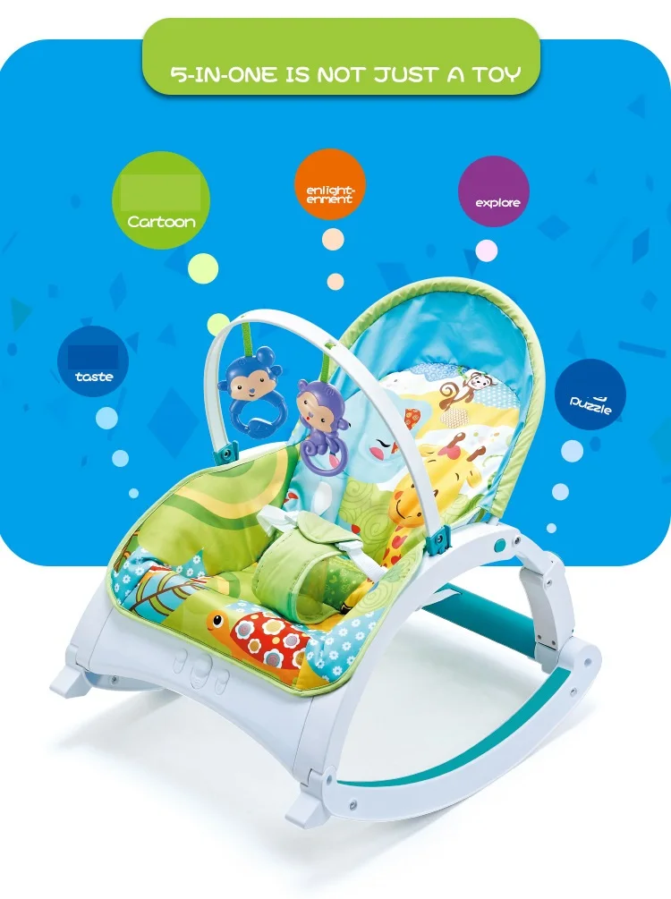 Baby Rocking Chair Baby Multi-functional Music Shaking Bed Children's Leisure Rocking Chair Lifting Chair