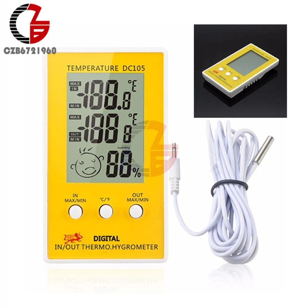 electric thermometer wiring best wiring library Electric Mixing Valve dc105 lcd digital thermometer hygrometer weather station temperature humidity meter regulator indoor outdoor detector monitor