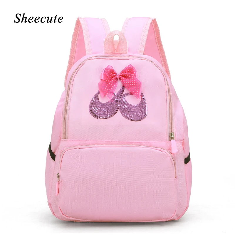 

Children Dance Bag Fashion Sequin Bow Latin Ballet Girl Backpack Shoulder Bag Girls Bag Large Capacity Lightweight Kids Backpack