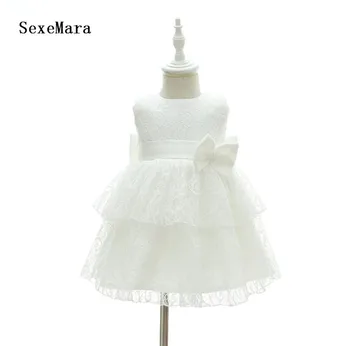 

New Baby Girl 1 Year Birthday Dresses Infant Princess Lace Bow Christening Gown Toddler Bebes Baptism Clothes Christmas Dress
