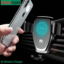 Беспроводное Автомобильное зарядное устройство Qi для быстрой зарядки, держатель для телефона на вентиляционное отверстие для iPhone Xs Max samsung S10 S9 Note 8 Plus, беспроводное зарядное устройство