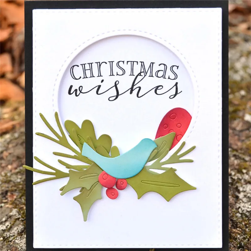 

YaMinSanNiO Pine Tree Bird Metal Cutting Dies Scrapbooking Craft New 2019 DIY Die Cut Embossing Stencil Card Making Decor