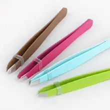 Lady Remover For Makeup Random Colors 1 Piece Clamp Eyelash Extension Tweezers Eyebrow Hair Removal