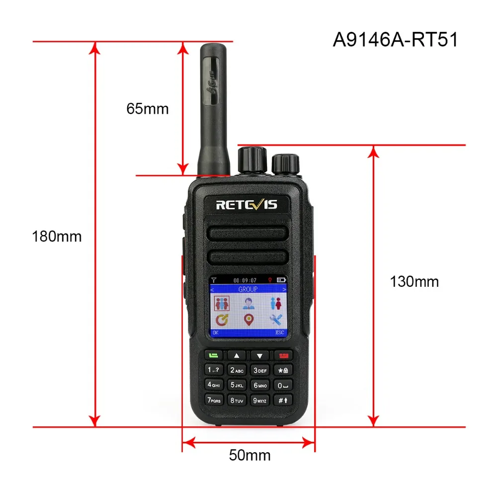 RETEVIS RT51 Poc Walkie Talkie Ham Radio 4G LTE FDD поддержка sim карты сеть GPS двухстороннее радио по
