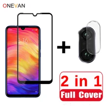 2 в 1 Защитное стекло для Xiaomi Redmi Note 7 5 6 Pro чехол для объектива камеры протектор для Xiomi Redmi 7 6a 7a k20 5a закаленное стекло