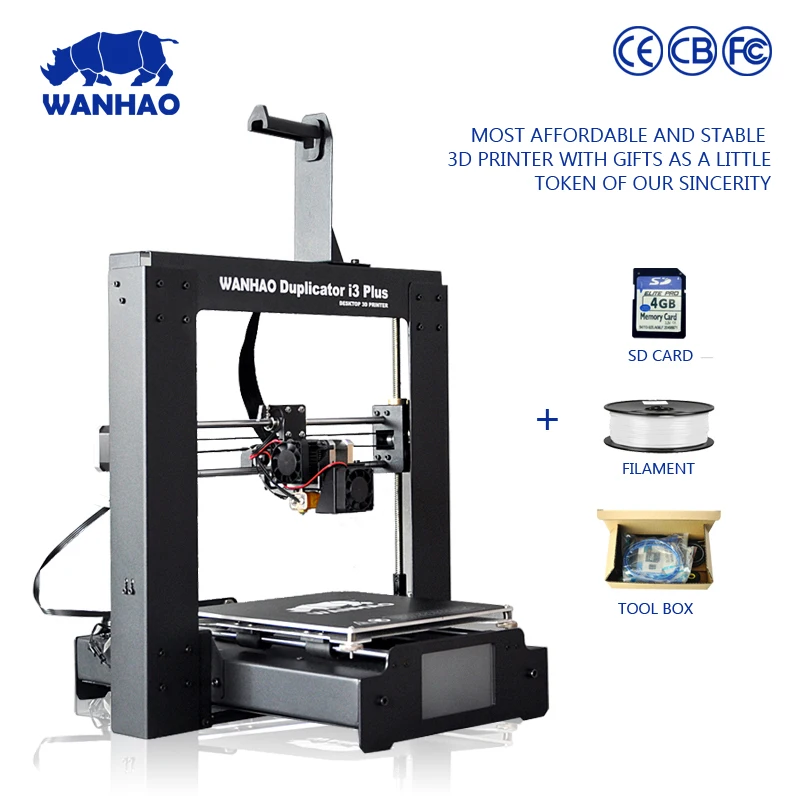 affordable WANHAO 3D printer I3 plus with intergrated