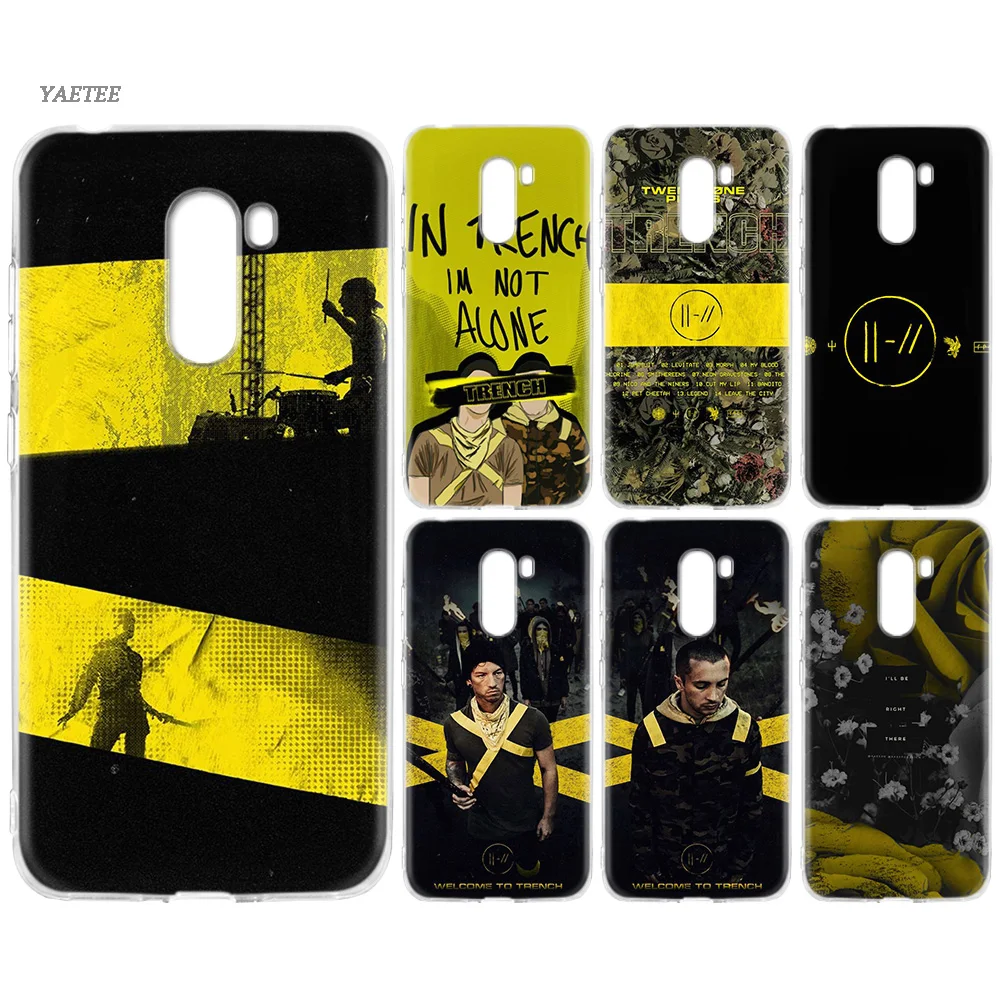 

Print Silicone Back Case For Xiaomi Pocophone F1 Mi 8 lite Play Redmi 5 Plus Note 7 6 Pro 5A 4 4X Cover twenty one pilots Trench