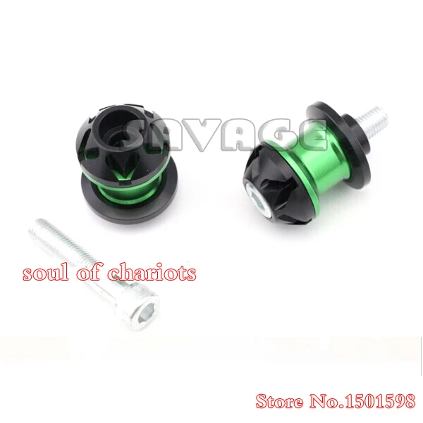 

Motorcycle 10mm CNC Aluminum Swingarm Spools slider For KAWASAKI NINJA 250/300 EX250 Versys 650/1000 Green