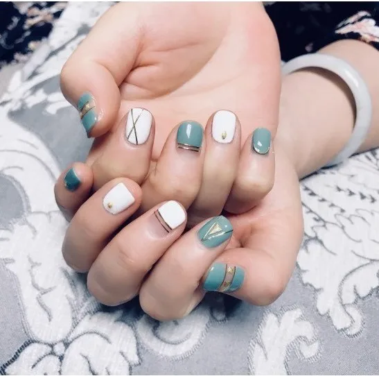 1sheet Water Decals Nail Art Stickers Various Line Shape With Product