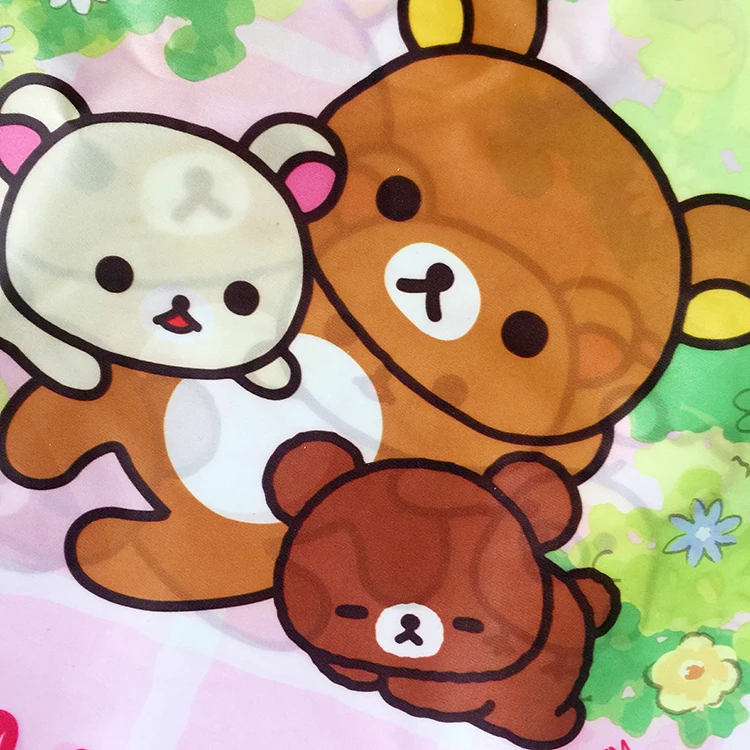 Милый мультфильм Rilakkuma Медведь Уши большие складные многоразовые хозяйственные сумки складной эко шоппер сумка большая продуктовая сумка