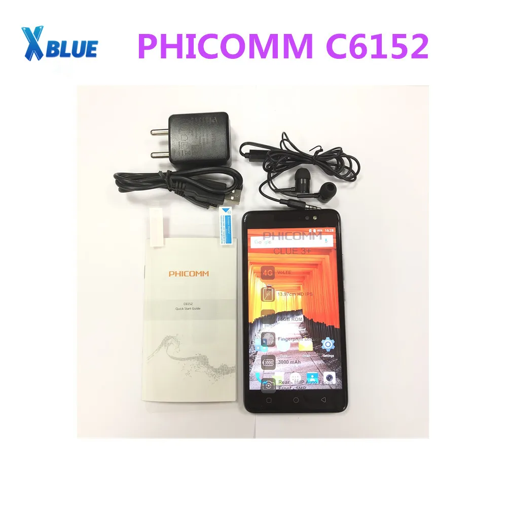 

Original PHICOMM C6152 5.5 inch 2GB RAM 16GB ROM 5.0MP + 8.0MP Camera Dual Sim Card 3000mAH Battery 720P 4G LTE Smart Phone