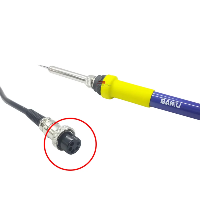electronics soldering kit BAKU Electric Soldering Iron Solder Handle Replacement with DIN 5 Pin Female Connector for ESD 878L2 601D 603D Welding Station electronics soldering kit