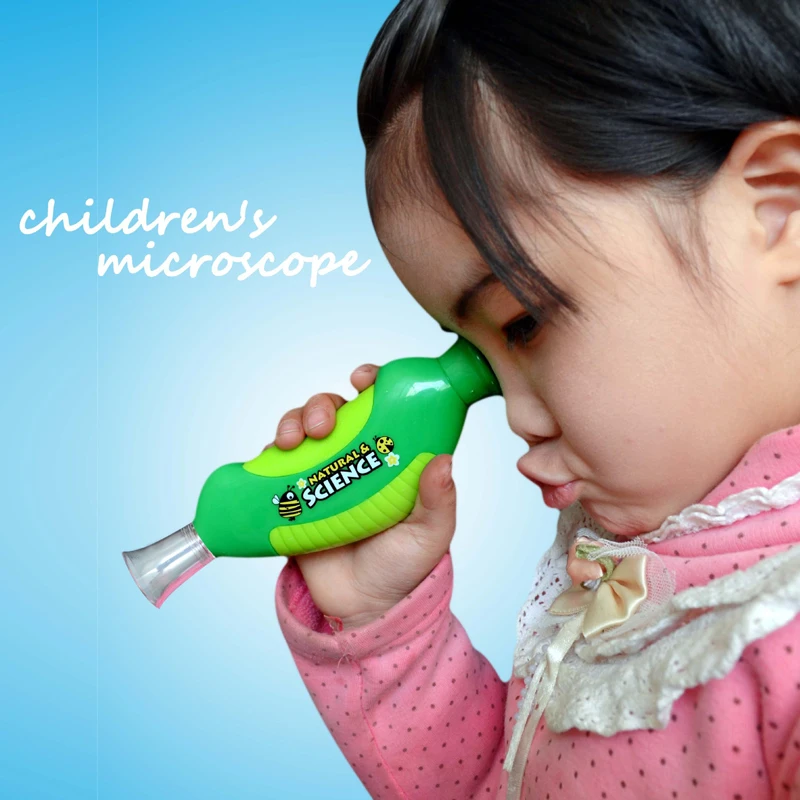 AUTOPS 1 шт. мини пластиковый Детский Карманный микроскоп для исследований, портативные Обучающие Развивающие игрушки для детей