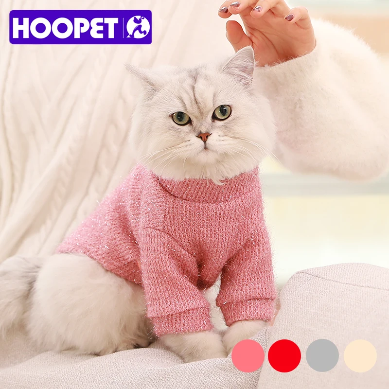 

HOOPET Pet Clothes for Dogs Cat Christmas Sweaters Wool Coats Puppies Winter Clothing Chihuahua