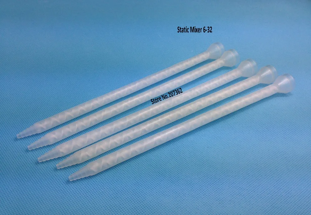 

300pcs/lot MS06-32 Static Mixer Bell mouth inlet Mixing Nozzle 6mm ID x 32 EL For Duo Pack Epoxies , COLOR RANDOM