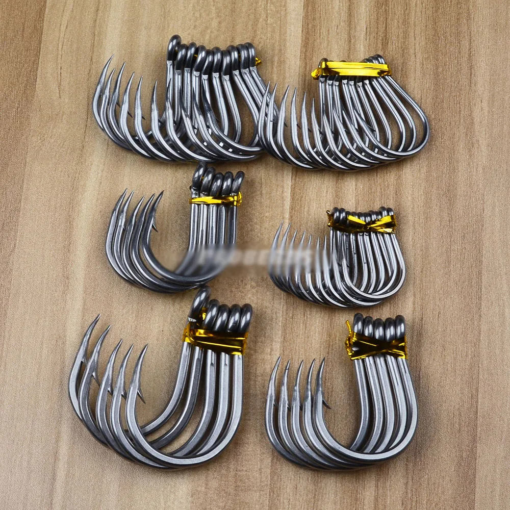 

10PCS Sea fishing stainless steel hook Have Barbed Band hook Seawater corrosion resistance Boat hook Iron plate hook FSSSJ43