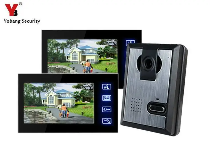 

Yobang Security 7"Touch Video Doorphone Visual Intercom Doorbell Night Vision Home Security for Villa Doorbell IR Camera Monitor