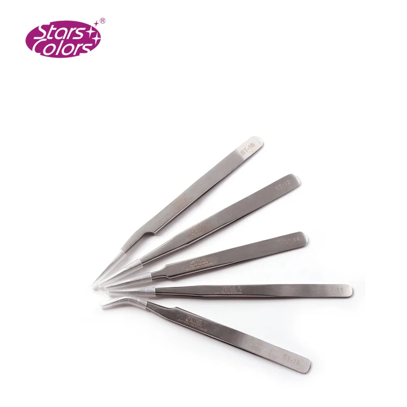 Stars Colors 1pcs New Stainless Steel Industrial Anti-static Tweezers watchmaker Repair Tools Excellent Quality Imported | Красота и