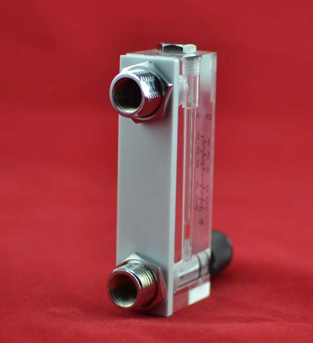 LZM-6T 0.1-1LPM panel type acrylic flowmeter(flow meter) with adjust valve bass fitting Female G1/4