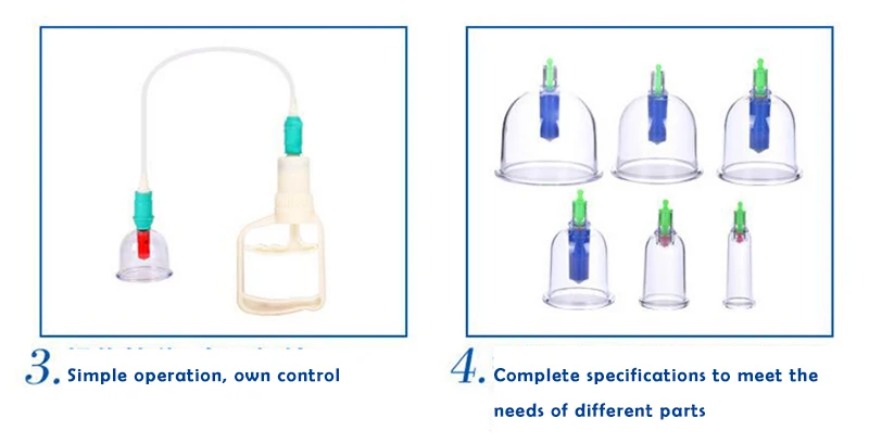 New Chinese Medical 12 cups Vacuum Body Cupping Set Portable Massage Therapy Kit body suction to lose weight With extension tube For Health Care-4