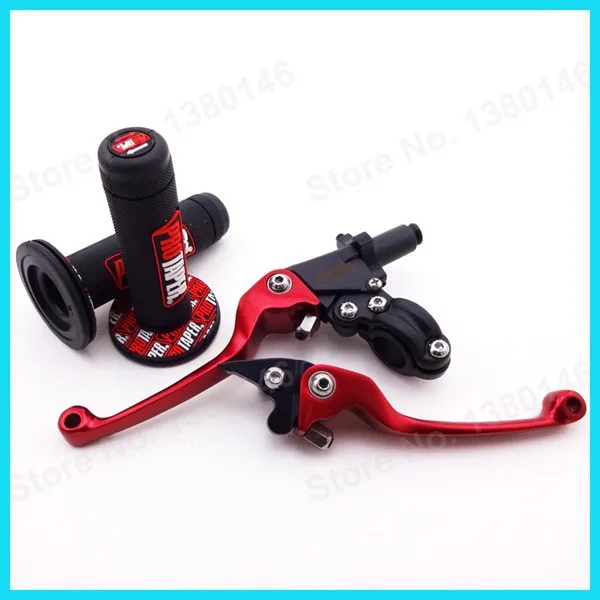 Мягкие резиновые рукоятки для рук Pit Dirt Bike+ красный ASV складные сцепные рычаги MX мотокросса TTR