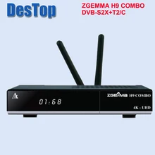 4K UHD ZGEMMA H9 комбо Reveiver Linux OS 2* WiFi внутренний Ci Plus DVB-S2X+ T2/C Двойные тюнеры