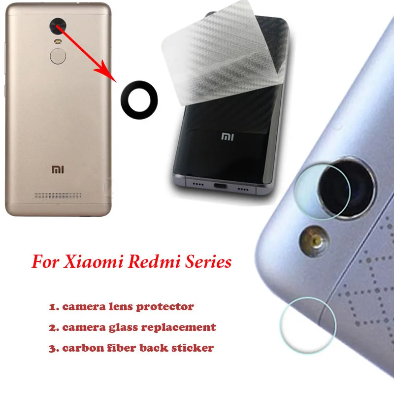 Для Xiaomi Redmi Note 3/2/4/Pro/Prime/4x/Mi/Max/Mi5/3 s/3x/4A задняя камера стеклянный объектив замена