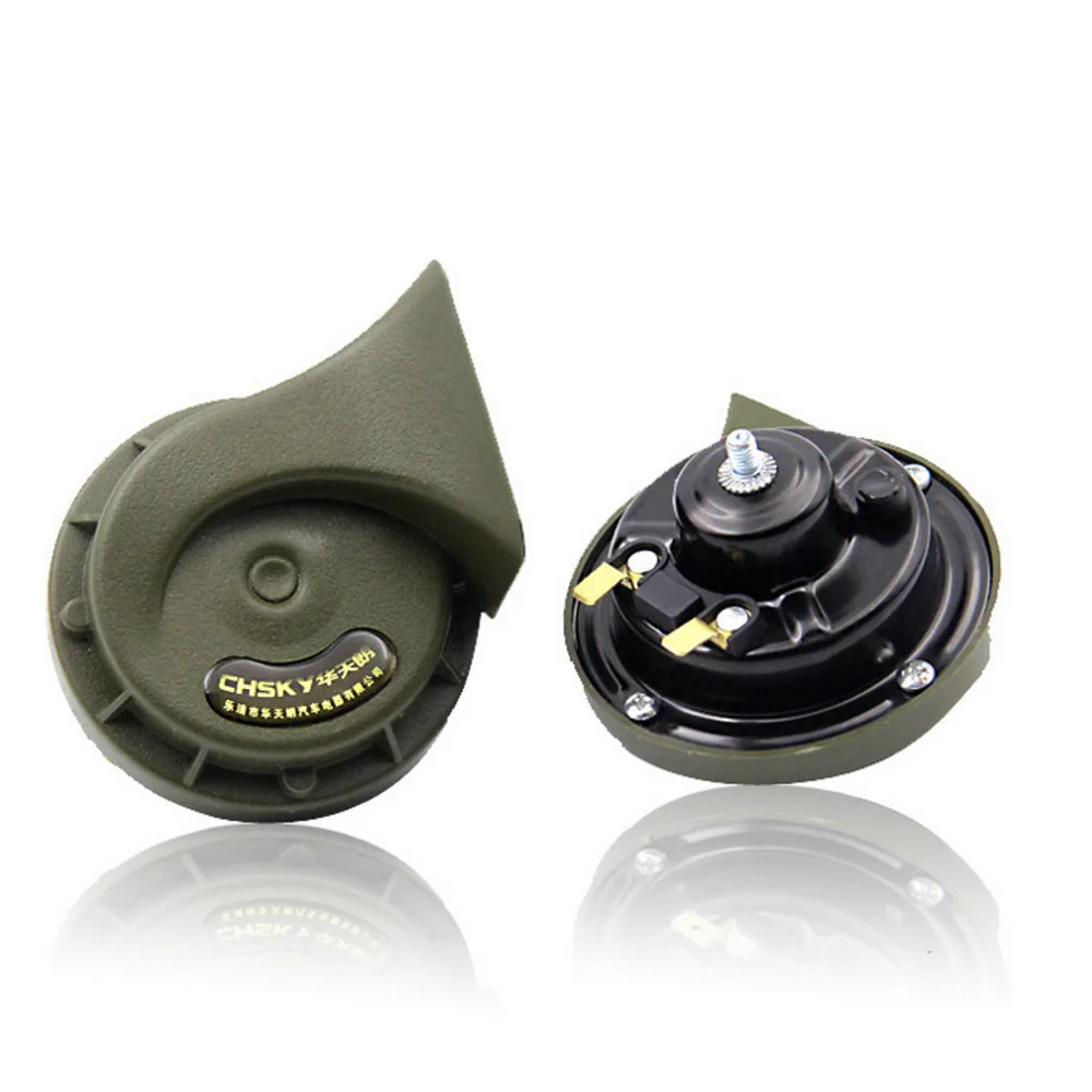 

Car Snail Horns Siren 12V Speakers Army Green Car Snail Horn Waterproof Signal Horn corrosion resistance Vehicle Trucks Siren