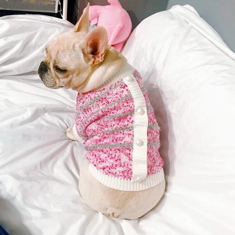 

[MPK Dog Sweaters] New Pink-based French Bulldog Sweater, Suitable for Small Fat Dogs
