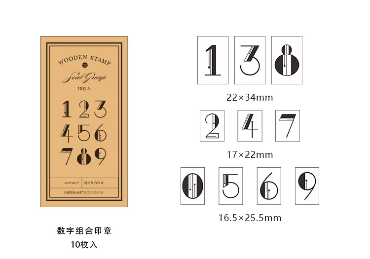 Набор деревянных штампов с цифрами и месяцами, сделай сам, деревянные и резиновые штампы для скрапбукинга, канцелярские товары, стандартный штамп для скрапбукинга - Цвет: number
