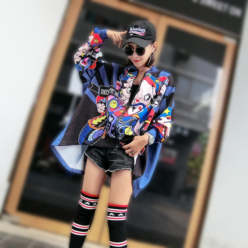 

Thailand Tide brand jacket female new super fire carefully machine strange girl shirt female hip hop tide ins Korean wind jacket