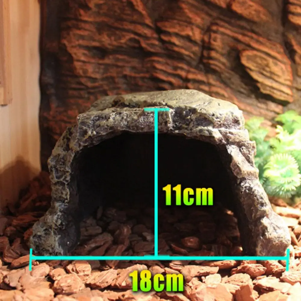 18 см рептилия скрытие пещера пятно смолы место обитания дом Testudo рок скрытый отдых пещера Скорпион орнамент аквариум креветки