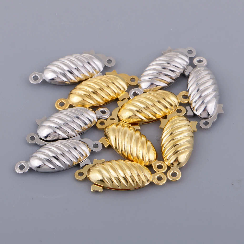 10pcs Metal Bracelet Necklace Jewellery Findings Connectors Box Clasps Buckles DIY Crafts Jewelry