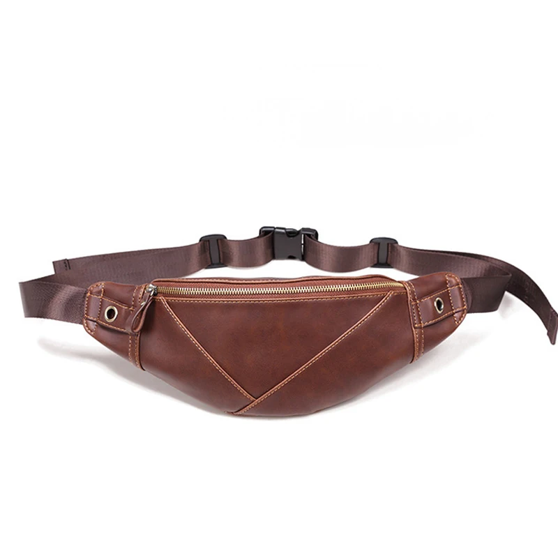 

2019 Summer New Arrival Men's Waist Bags Fashion Trend Men Crossbody Chest Bag Large Capacity PU Shoulder Bag Retro Fanny Pack