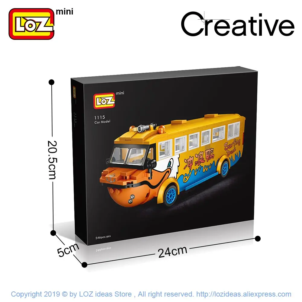 LOZ-Mini-Blocks-Surf-Duck-Amphibious-Bus-Duck-Boat-Travel-Car-Model-Educational-Toys-for-Children (2)