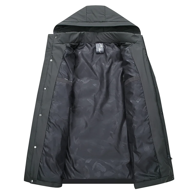 Новинка г., зимняя длинная куртка с капюшоном Chamarra Invierno Hombre