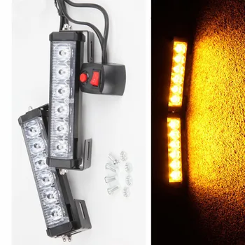 

2x6 LED High Power Amber Yellow Emergency Warning Signal Strobe Flash Light Lamp