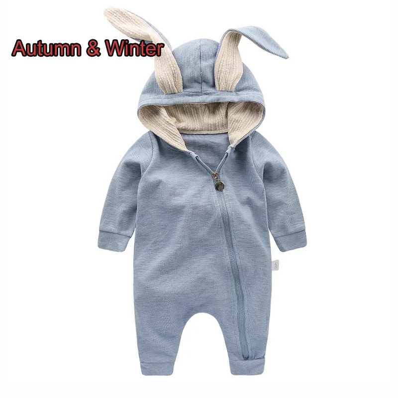 

New Autumn Winter Baby Rompers Cute Cartoon Rabbit Infant Girl Boy Jumpers Kids Baby Outfits Clothes