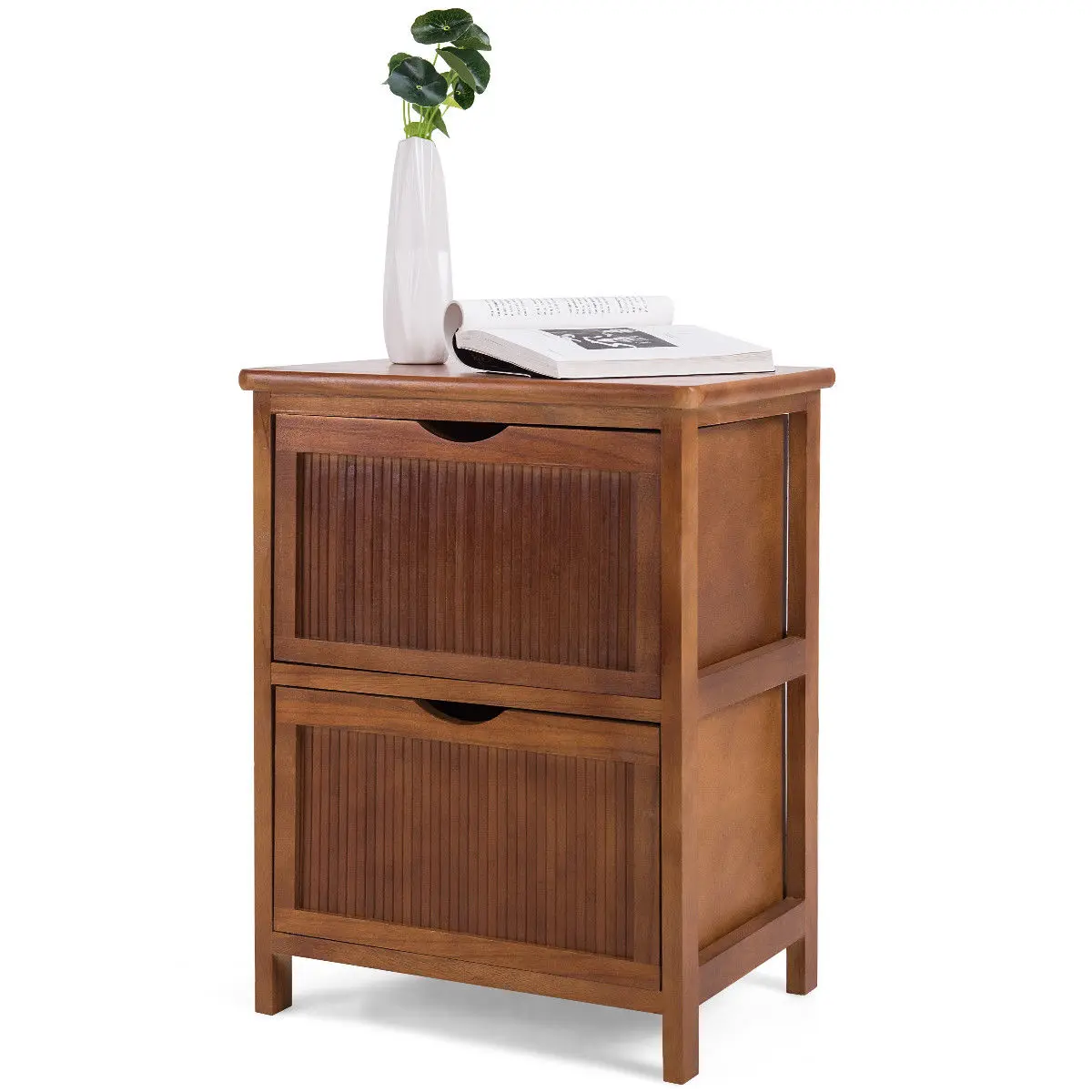 Giantex 2 Drawers Nightstand Contemporary Vintage Bedside Table Solid Wood End table Bedroom Furniture HW57057 Giantex 2 Drawers Nightstand Contemporary Vintage Bedside Table Solid Wood End table Bedroom Furniture HW57057