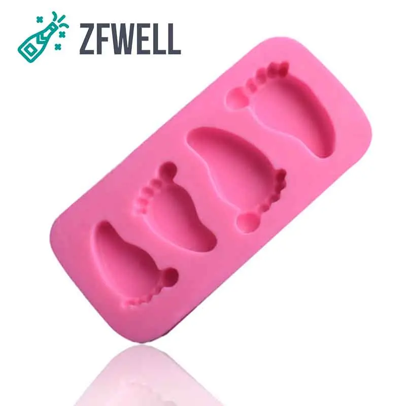 ZFWELL 1 шт./лот розово красные кости для ног помадка торт силиконовая форма сделай