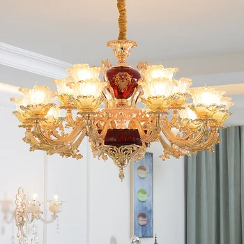 

Red Chandelier Crystal Lamp Modern LED Ceiling Chandelier Lighting Living Room Bedroom Chandeliers Creative Home Lighting
