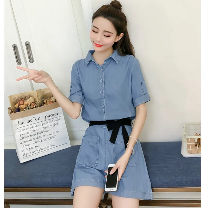 2019 Summer Loose New Women's Wide Leg Pants Jumpsuit Summer Workwear Denim Shorts Jumpsuit Overalls Fashion Clothing Trend 2019 Summer Loose New Women's Wide Leg Pants Jumpsuit Summer Workwear Denim Shorts Jumpsuit Overalls Fashion Clothing Trend